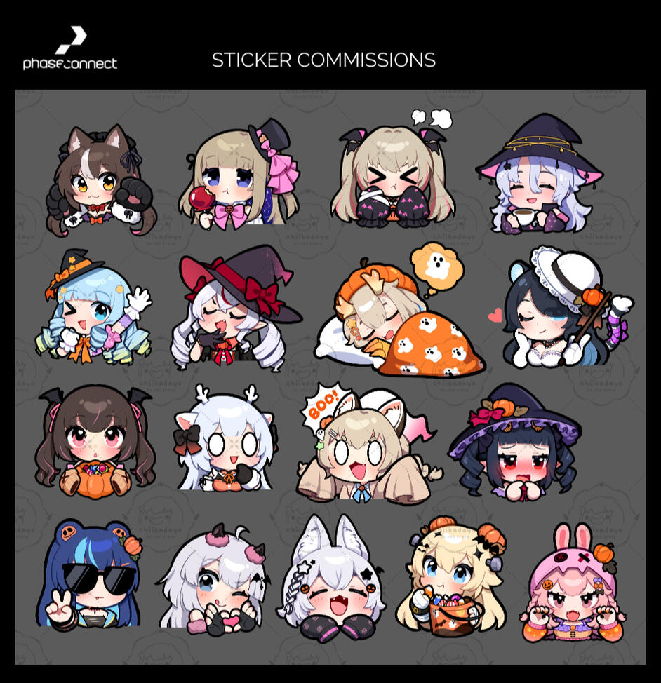 phase halloween stickers phase halloween stickers